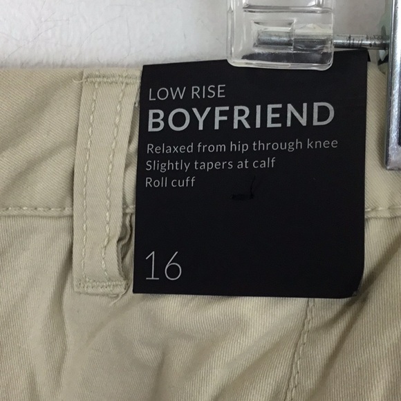 Lane Bryant Low Rise Boyfriend Roll Cuff Chino Pants - Picture 4 of 8